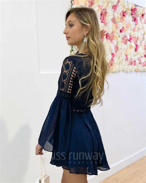 buy alyse lace dress navy online two sisters the label