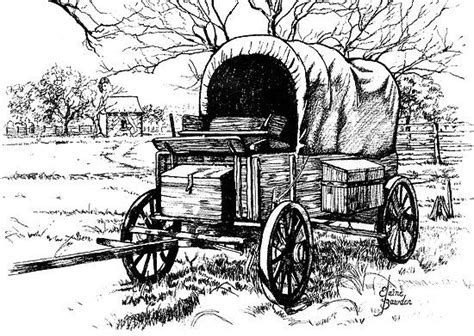 Pencil Drawings Of Wagons Elaine Bawden › Portfolio › Chuck Wagon On
