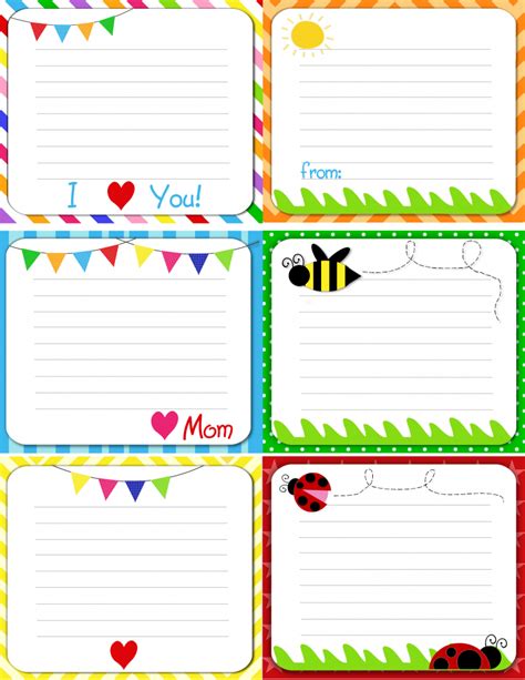 Cute Printable Notes Template