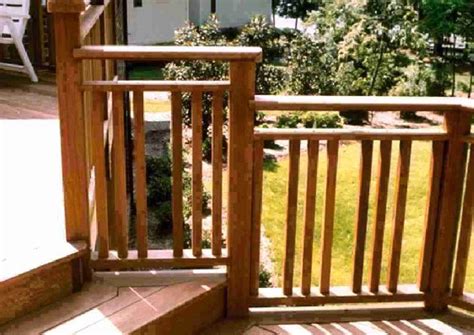 Simple Deck Railing Designs Wood Ideas Design Baluster Cheap Porch