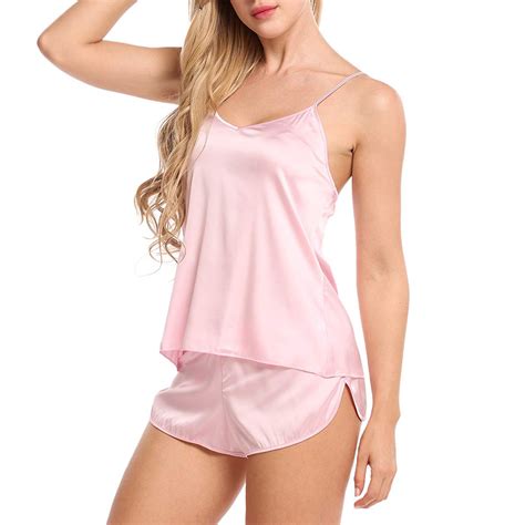 Us Sexy Womens Summer Sleeveless Pajamas Set Leisure Pajama T Shirt Shorts Set Ebay