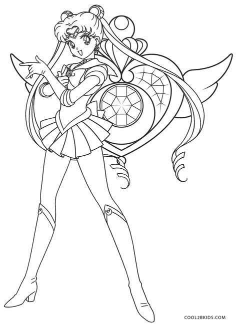 Pick up your colored pencils and start coloring right now! Free Printable Sailor Moon Coloring Pages For Kids
