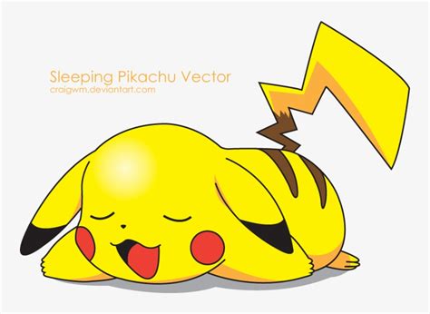 Sleeping Pikachu Vector By Craigwm On Deviantart Pikachu Sleeping
