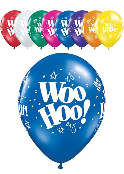 Balloons Latex Woo Hoo You Did It Jewel Assortment Pk Of 50 Party