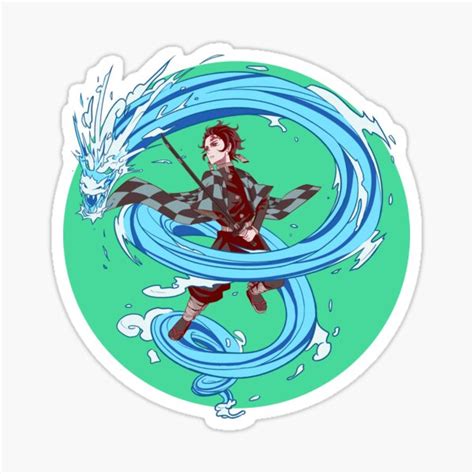 Kimetsu No Yaiba Sticker By Thegreenart Redbubble
