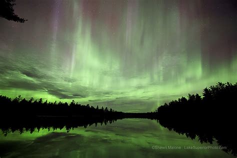 Aurora Borealis Northern Lights In The Upper Peninsula Of Michigan