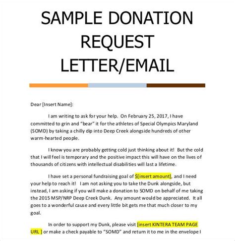 A meeting email request asks to schedule a time, date and place where you and the recipient will see each other. 29+ Donation Letter Templates - PDF, DOC | Donation ...