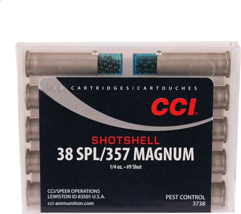 Ccispeer Shotshell 38 Special 109 Grain Shotshell 9 Shot Size 10 Round Box 3738 79425