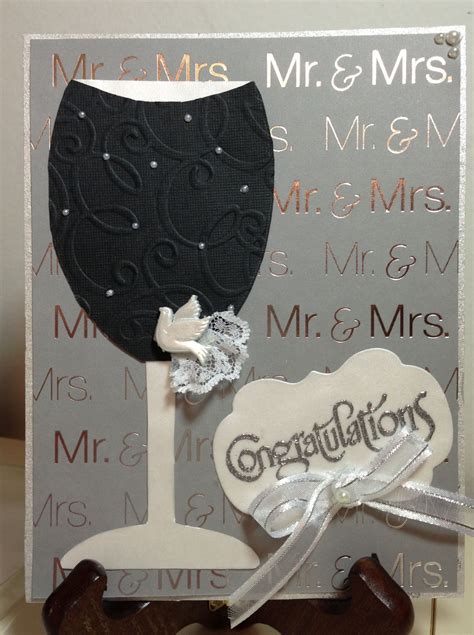 Champaign Glass Wedding Card 613 Cards Wedding Cards Cardmaking
