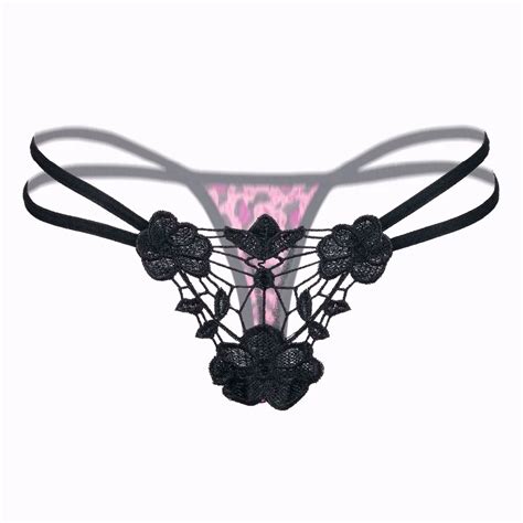 Women Sexy Panties Flowers Briefs Lady Slim Lace Leopard Print Sexy Underwear Thongs Breathable