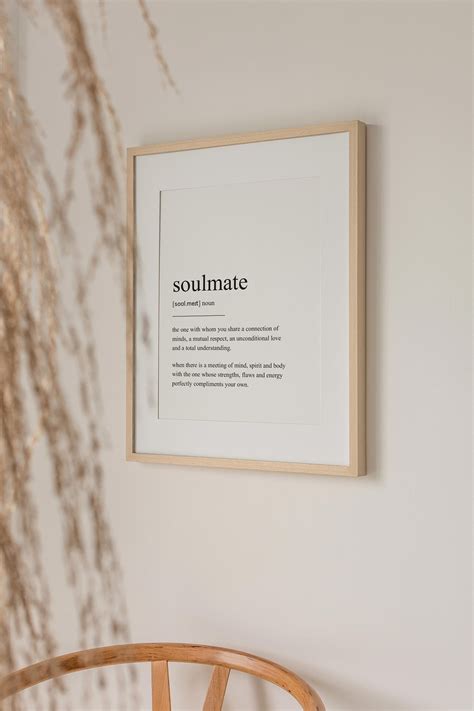Printable Art Soulmate Definition Print Love Quote Etsy