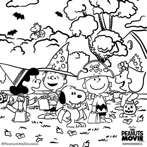 Charlie Brown Halloween Coloring Pages Jambestlune
