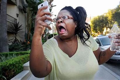 Funny Faces Woman Taking Selfie Crazy Hilarious