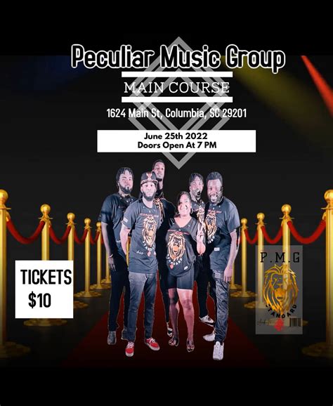 Peculiar Music Group Tickets At Main Stage Main Course In Columbia By