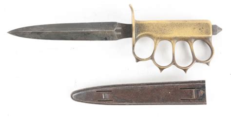 Us Wwi M1918 Lfandc Trench Knife And Original Sheath