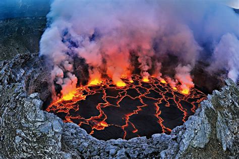 In Volcanos Crater Lava Flow Natural Landmarks Lava