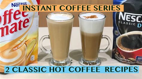 2 Classic Hot Coffee Recipes Using Instant Coffee Latte Vs Cappuccino