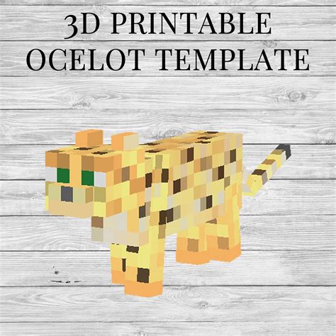 Ocelot Printable Minecraft Ocelot Papercraft Template