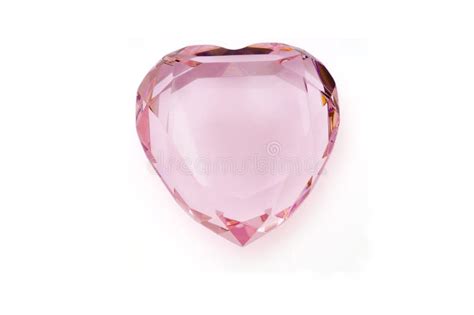 Pink Crystal Heart Stock Photo Image Of Fancy Faceted 7770126