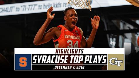 Syracuse Basketball Top Plays Vs Georgia Tech 2019 20 Stadium