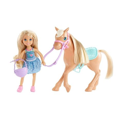 Barbie Club Chelsea Doll With Pony And Accessories Playset