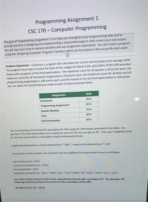 Solved Programming Assignment 1 CSC 170 Computer Chegg Com