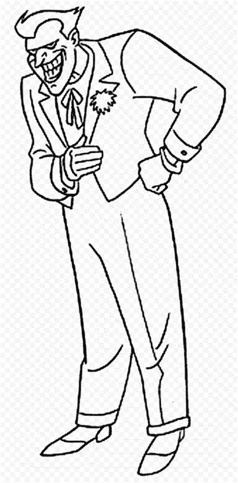 Joker Cartoon Standing Outline Drawing Clipart Citypng