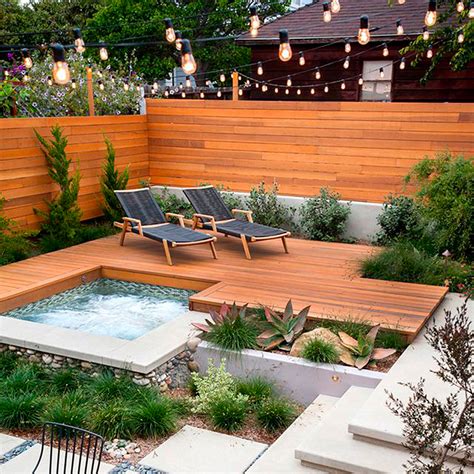 Modern Backyard Ideas With Swimming Pool Jacuzzi Or Hot