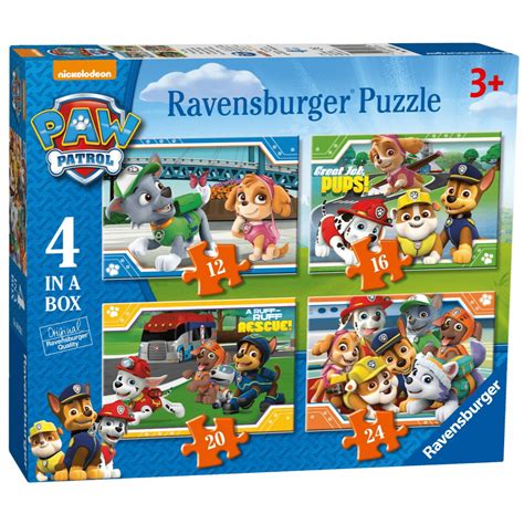 Ravensburger Paw Patrol 4 In A Box Puzzle 12 16 20 24 Pieces