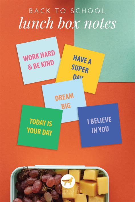 Printable Lunch Box Notes Of Encouragement Meredith Collie Paper And Design