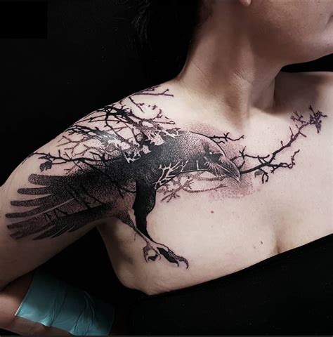 Crow Tree Tattoo Tattoo Designs For Women