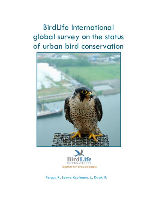 Pdf Birdlife International Global Survey On The Status Of Urban Bird