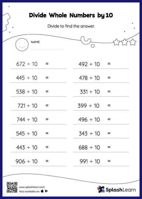 Dividing Whole Numbers Worksheets 5th Grade