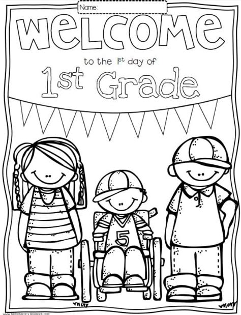Welcome To First Grade Coloring Pages Free Printable Coloring Pages