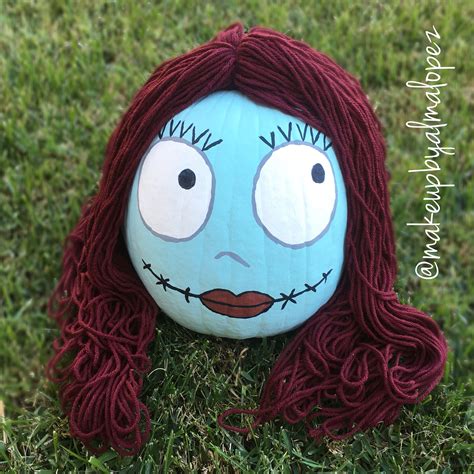 Painted Pumpkin Sally From Nightmare Before Christmas Fun And Easy