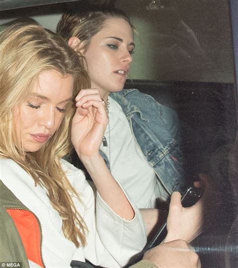 Stella Maxwell And Kristen Stewart Enjoy Cosy Taxi Ride Daily Mail Online