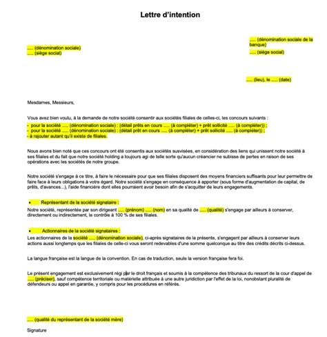 Voici quelques indications à ce sujet. Lettre d'intention : notre modèle gratuit (Mise à jour 2021)