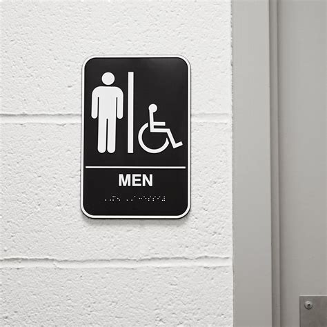 Vollrath 5631 Traex® Handicap Accessible Mens Restroom Sign With