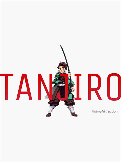 Tanjiro Kamado Demon Slayer Sticker By Animeattraction Redbubble