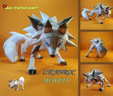 Ninjatoes Papercraft Weblog Free Papercraft Pokémon Midday Form Lycanroc