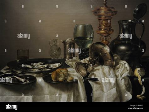 Still Life With Gilt Cup Willem Claesz Heda Painting Art Hi Res Stock
