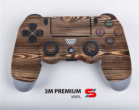 Brown Wood Grain Texture Pro Controller Skin Wooden Ps4 Etsy