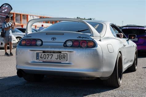 Rear View Of A White Toyota Supra Sports Car Editorial Image Image Of