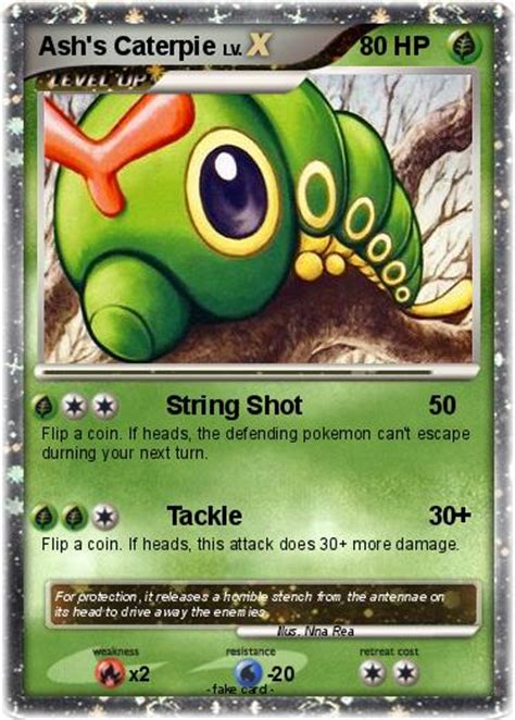 Buy from many sellers and get your cards all in one shipment! Pokémon Ash s Caterpie - String Shot - My Pokemon Card