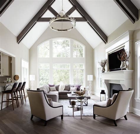 Exposed ceiling beams can immediately add warmth and charm to any dull room. Living Room Cathedral Ceiling - layjao