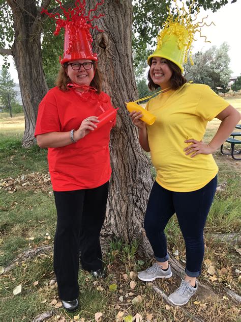 Ketchup And Mustard Costumes Cheap Costumes Themeparty Diy Homemade