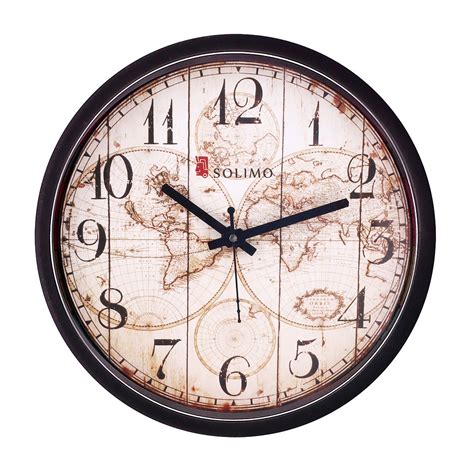 Amazon Brand Solimo 12 Inch Wall Clock Vintage Step Movement