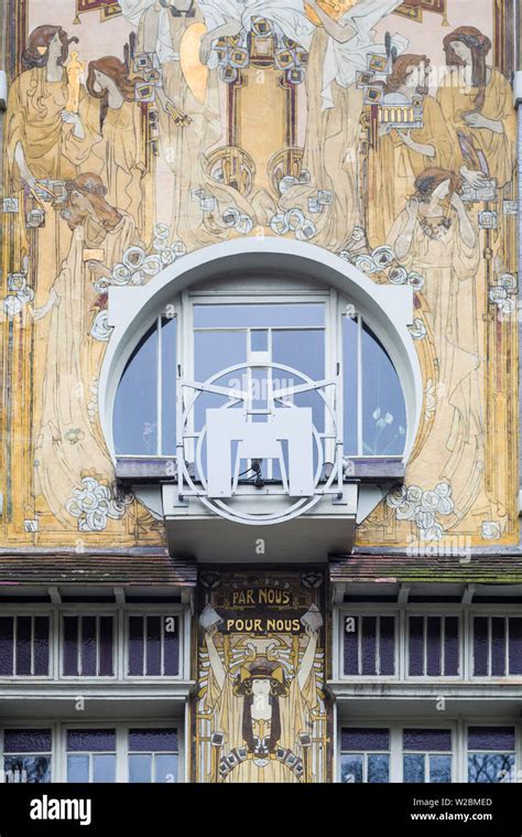Belgium Brussels Art Nouveau Architecture Maison Cauchie Detail