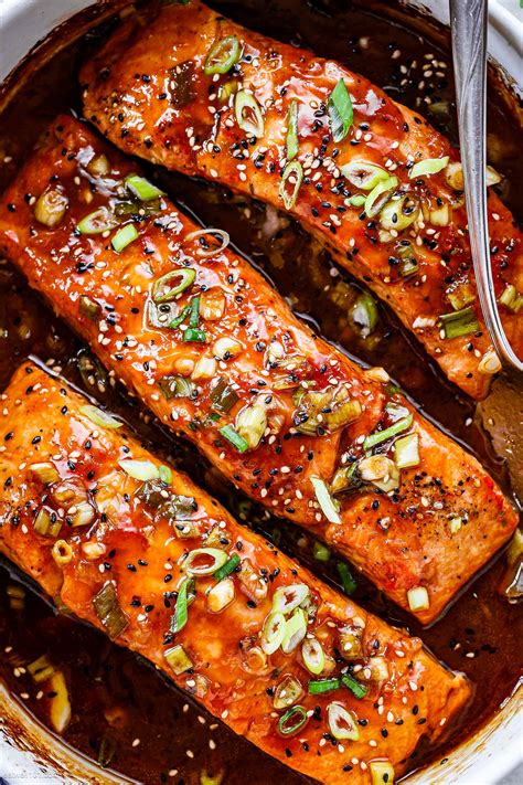 Baked Teriyaki Salmon Recipe How To Make Baked Salmon Teriyaki