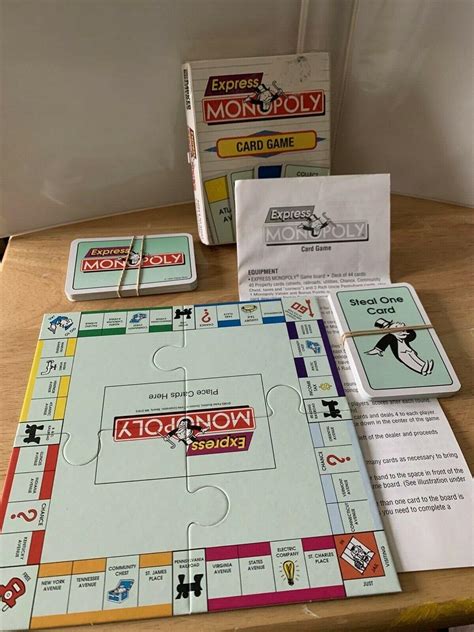 Vintage 1993 Express Monopoly Card Game Travel Board Game Complete
